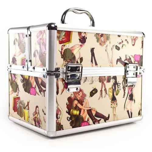 Maleta Para Maquiagem Fashion Beleza Pro - Marrom